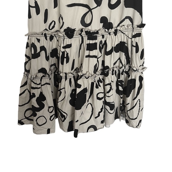 Hunter Bell Merritt Dress in Black and White Ink Line Medium - Picture 4 of 8